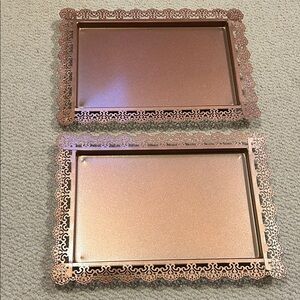 Elegant Rose Gold Decorative Trays